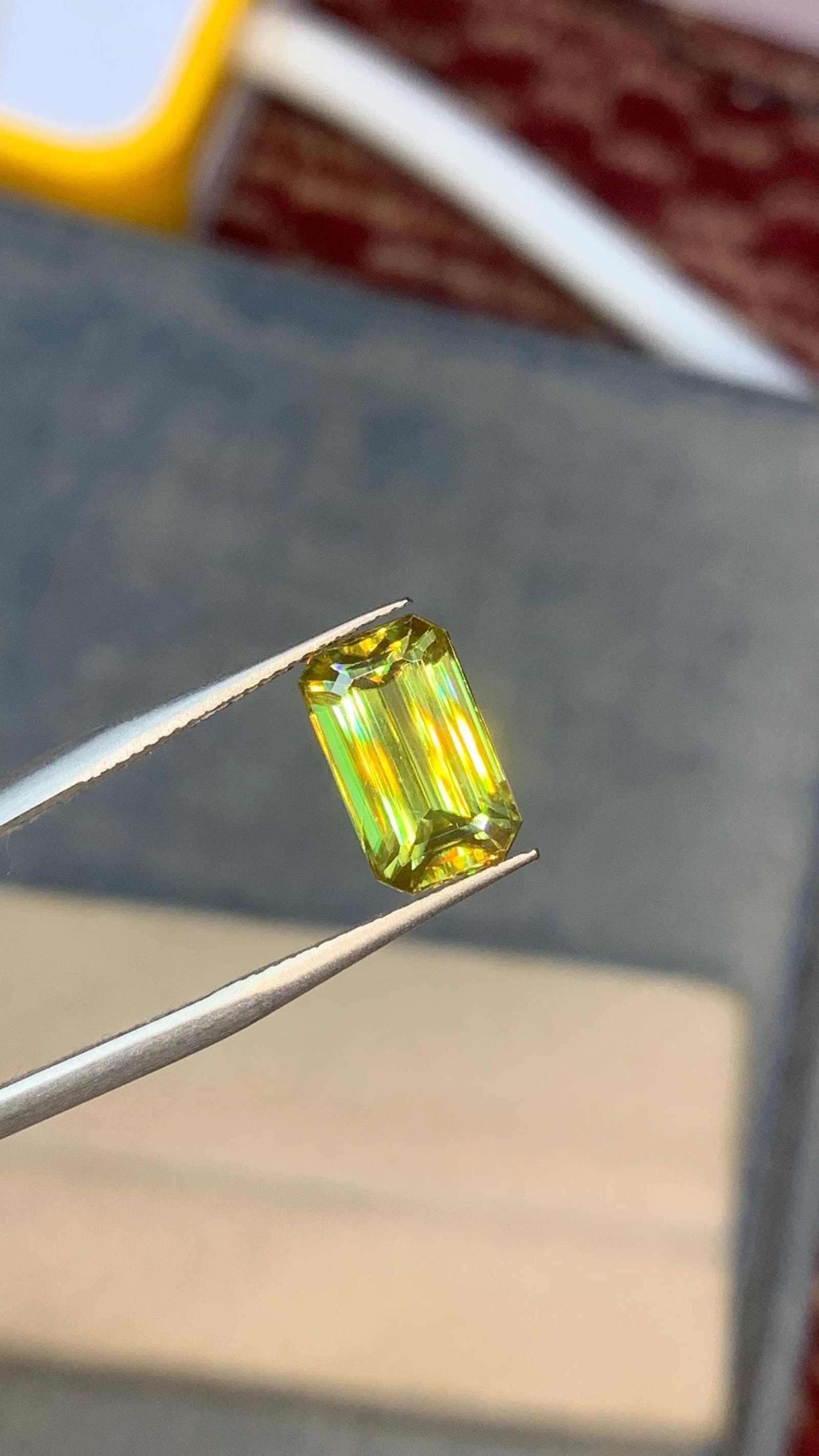 Emerald Cut Yellow Sphene Gemstone: 3.40 Carat Titanite - 16