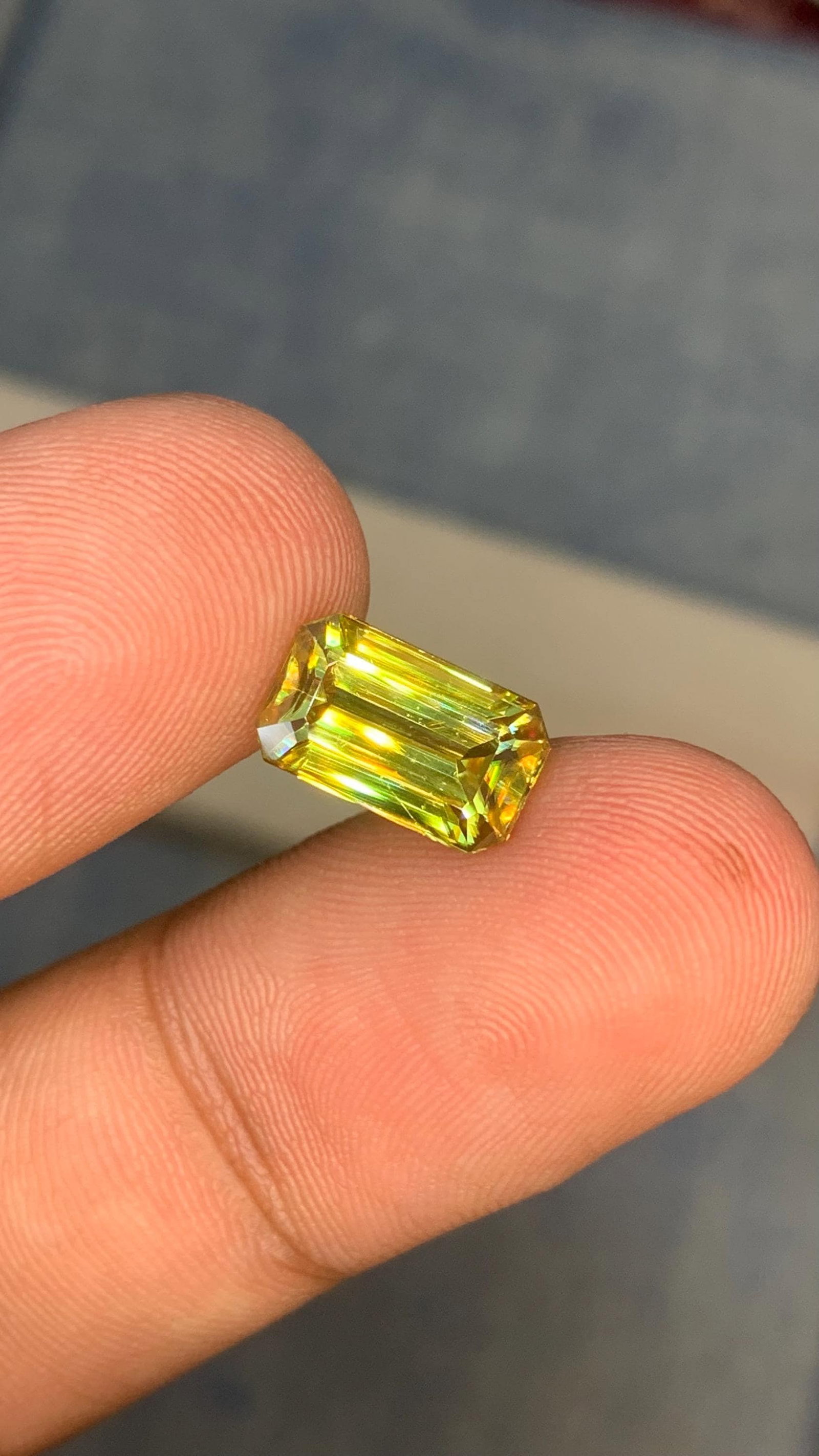 Emerald Cut Yellow Sphene Gemstone: 3.40 Carat Titanite - 19