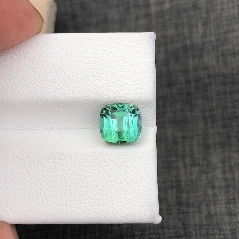 Afghanistan Bluish Tourmaline Gemstone: Cushion Cut, 2.72 Carat - 4