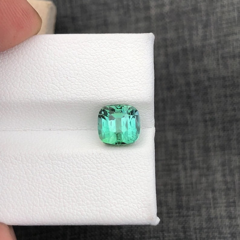 Afghanistan Bluish Tourmaline Gemstone: Cushion Cut, 2.72 Carat - 6