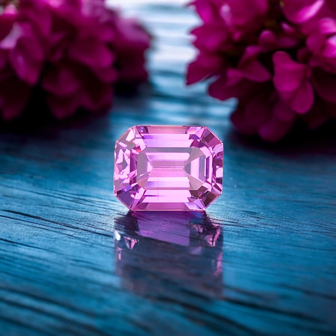 Pink Kunzite Ring Stone, Natural Kunzite Gemstone, Emerald Shape Kunzite: Title: Pink Kunzite Ring Stone, Natural Kunzite Gemstone, Emerald Shape Kunzite Description: Dimensions (mm) 11 x 9 x 7 mm Weight (cts) 5.1 Emerald Colours Description Pink Kunzite Ring Stone, Natural