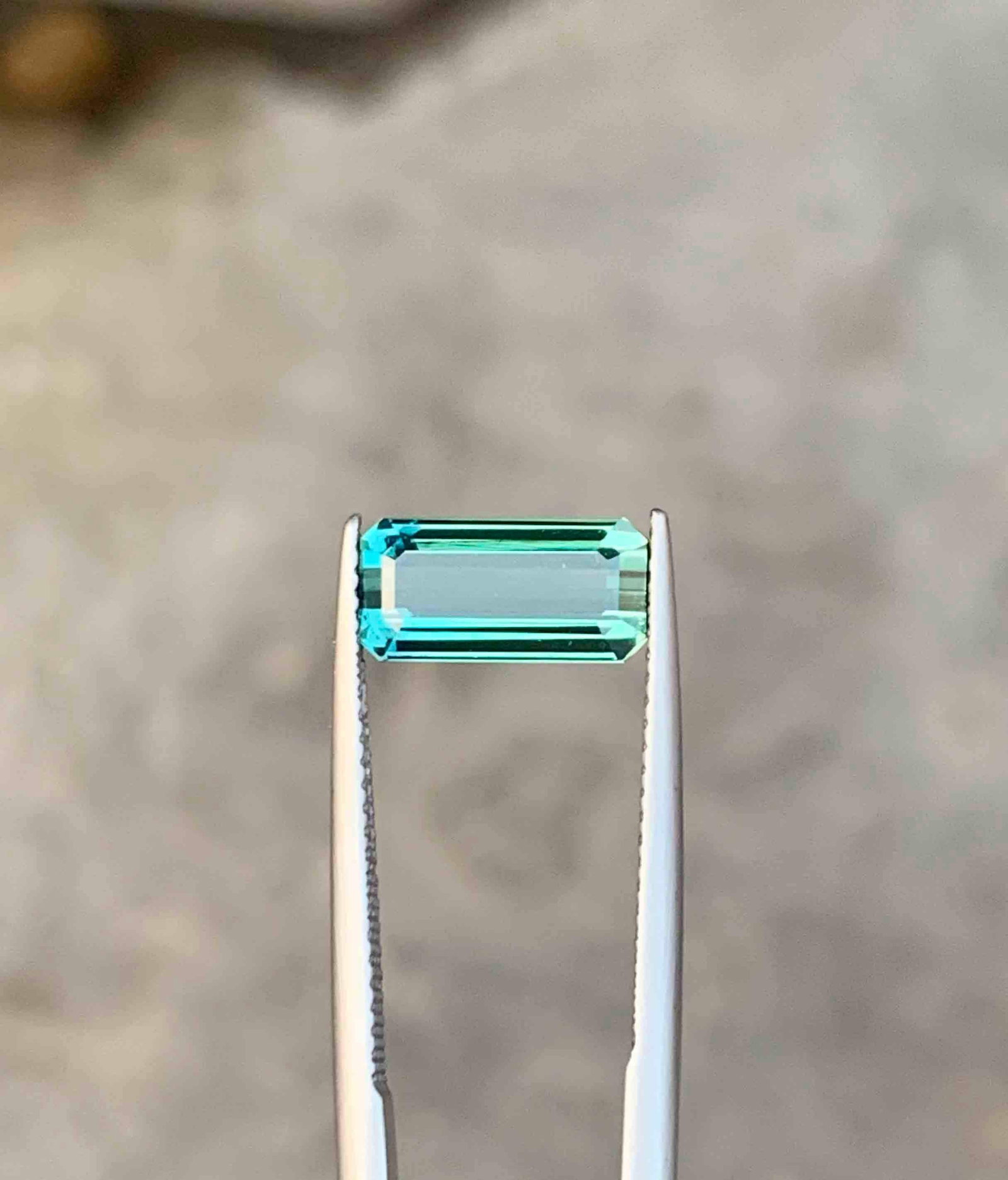 Emerald Cut Blue Green Tourmaline Gemstone: 2.35 Carat October Birthstone (1 of 9)