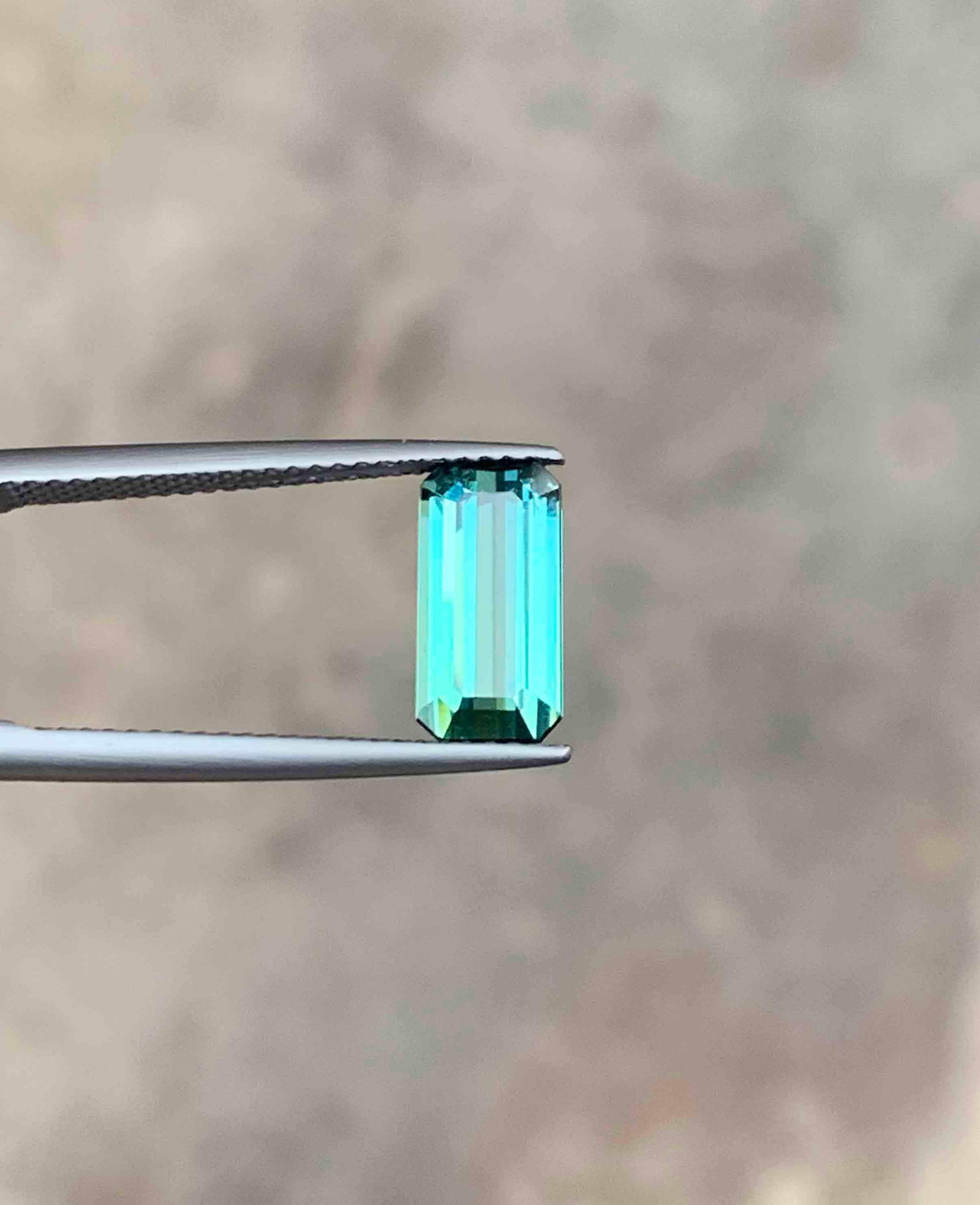 Emerald Cut Blue Green Tourmaline Gemstone: 2.35 Carat October Birthstone - 6