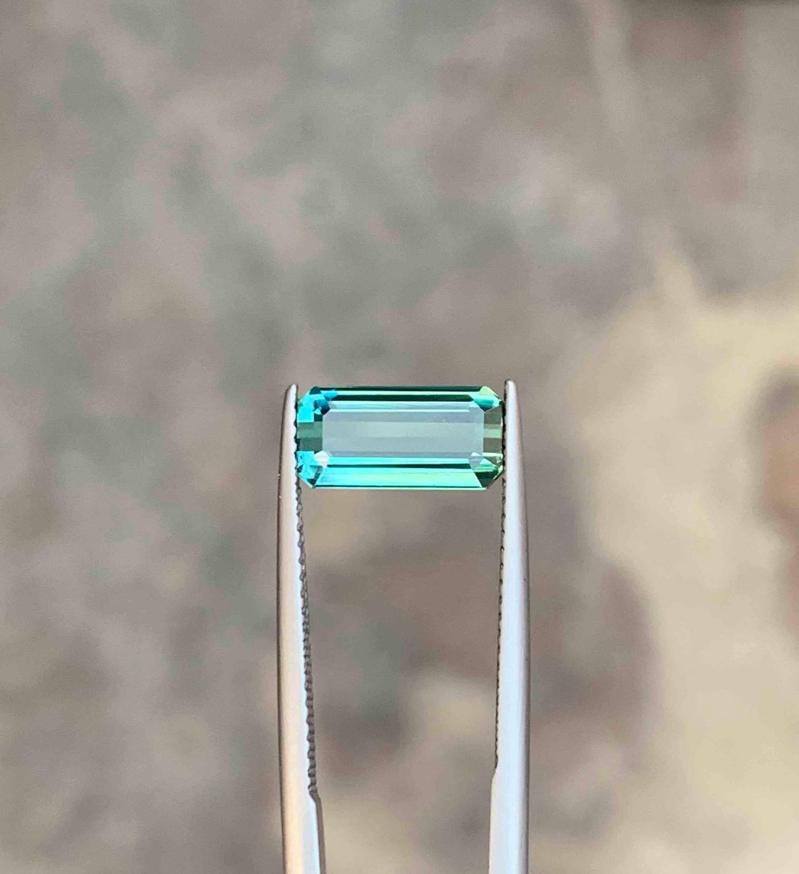 Emerald Cut Blue Green Tourmaline Gemstone: 2.35 Carat October Birthstone - 8