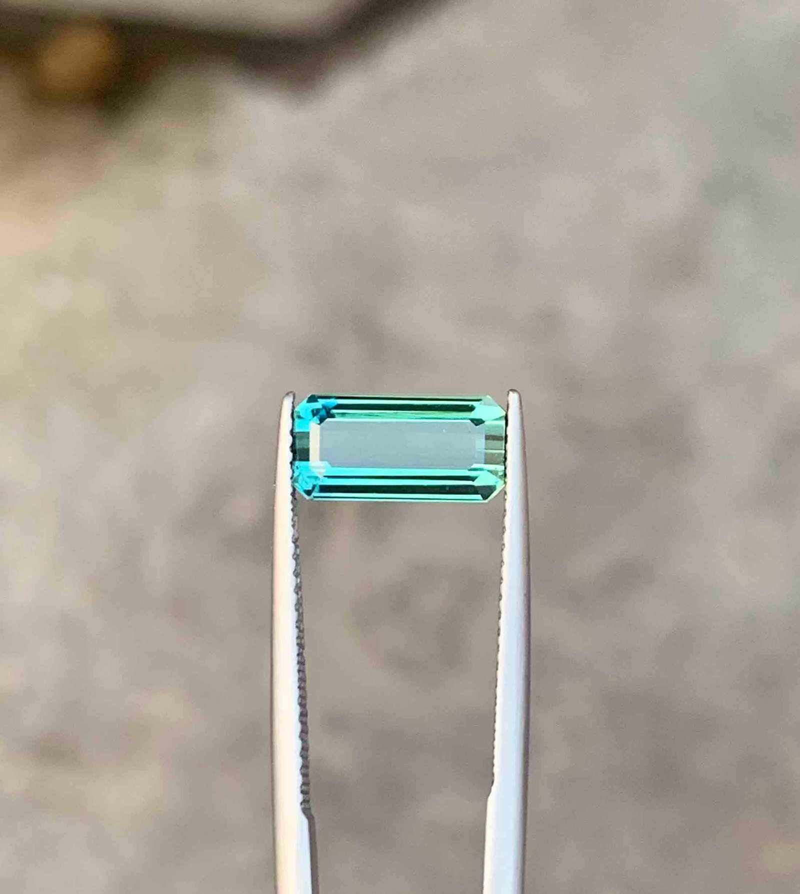 Emerald Cut Blue Green Tourmaline Gemstone: 2.35 Carat October Birthstone - 9