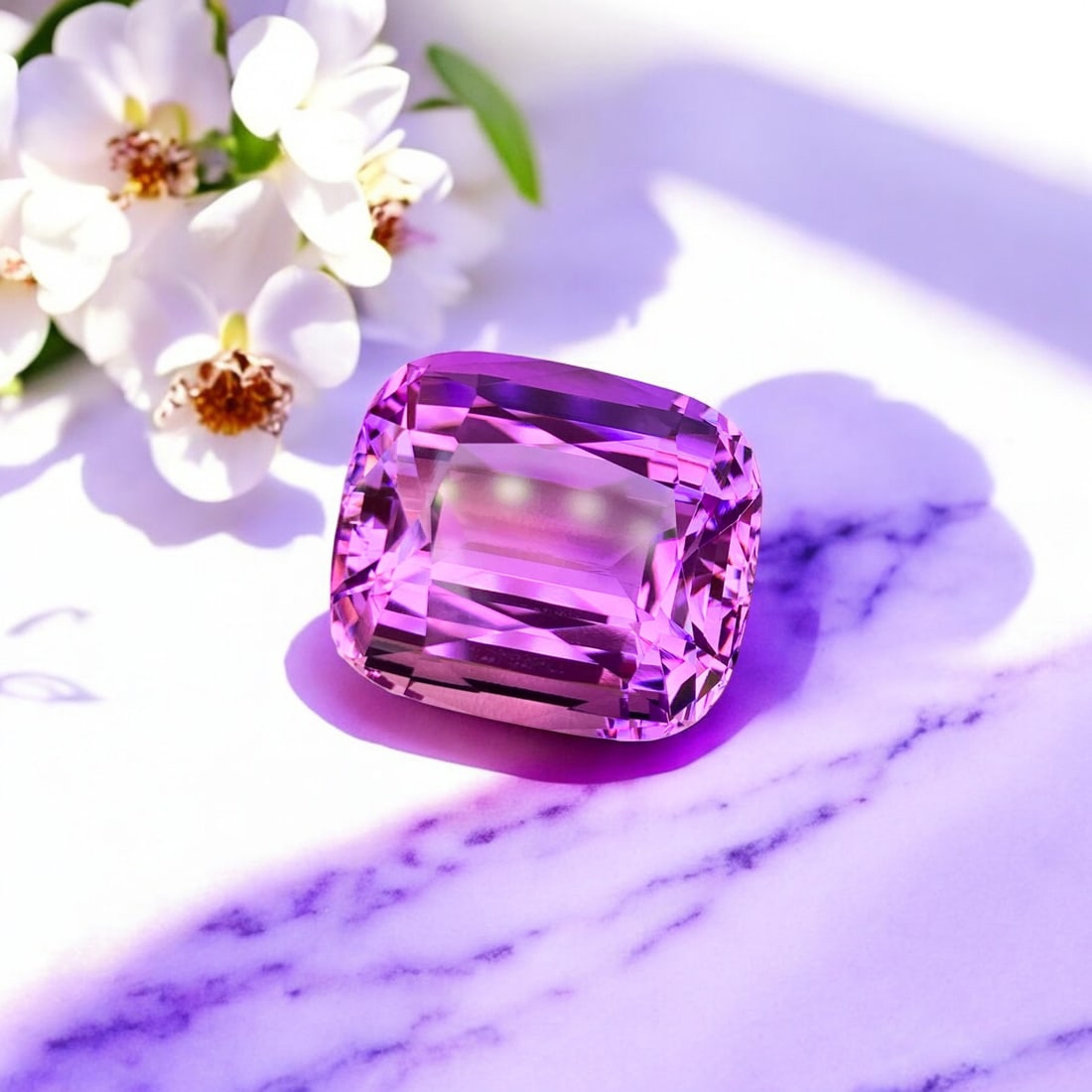 Purple Amethyst Gemstone, Natural Amethyst Jewelry Stone, Faceted Amethyst (1 of 2)
