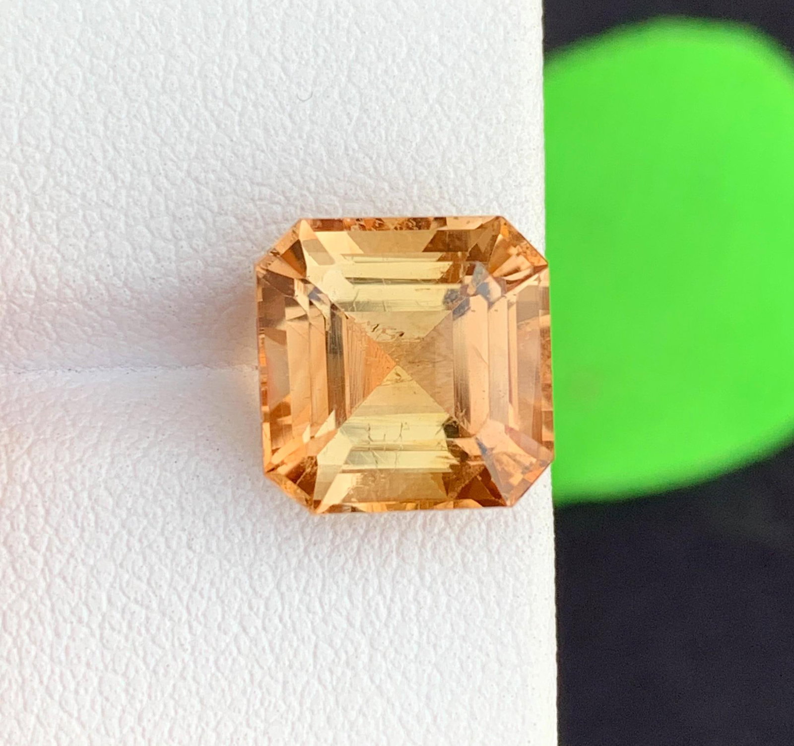 Natural Imperial Topaz Gemstone: Golden Asscher Cut, 7.20 Carats - 6