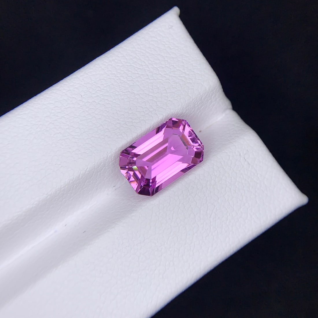 Deep Lilac Pink Kunzite Ring Stone, Emerald Shape Kunzite Gemstone For Ring - 2