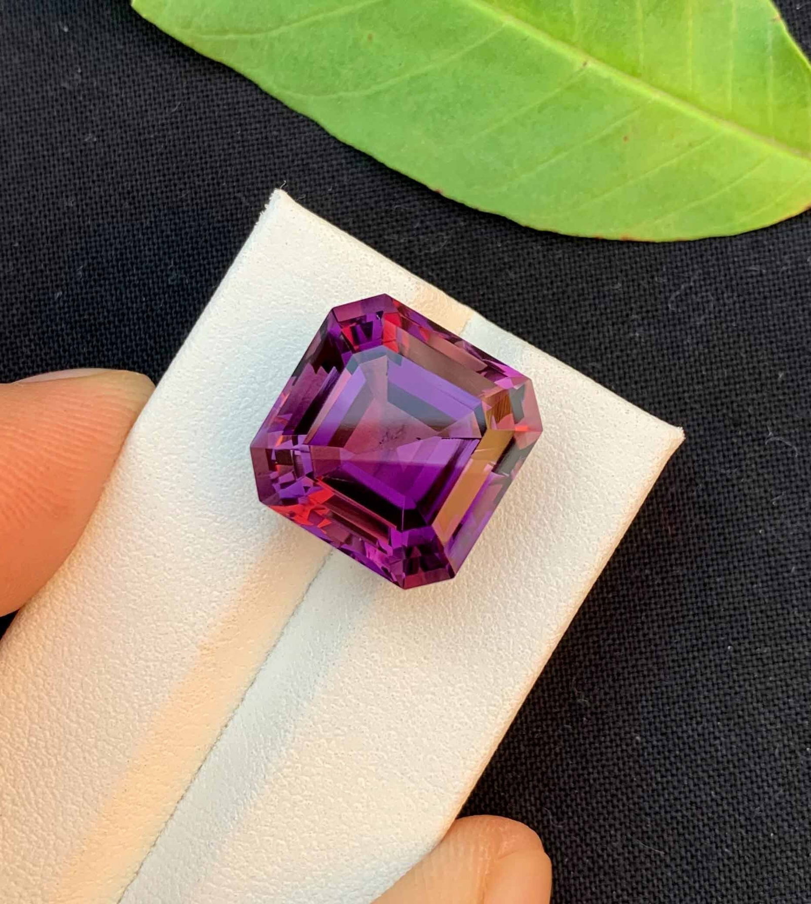 Natural Asscher Cut Amethyst Gemstone: February Birthstone, 18.30 Carats (1 of 7)