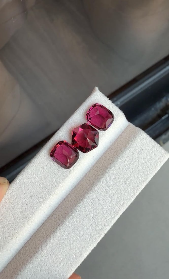 8.91 Carat Purplish Pink Garnet Gemstones, Garnet Stones Set Earrings Jewelry - 9