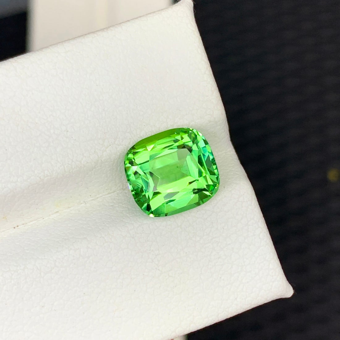 Apple Green Tourmaline Ring Stone, Natural Tourmaline Gemstone For Jewelry - 2