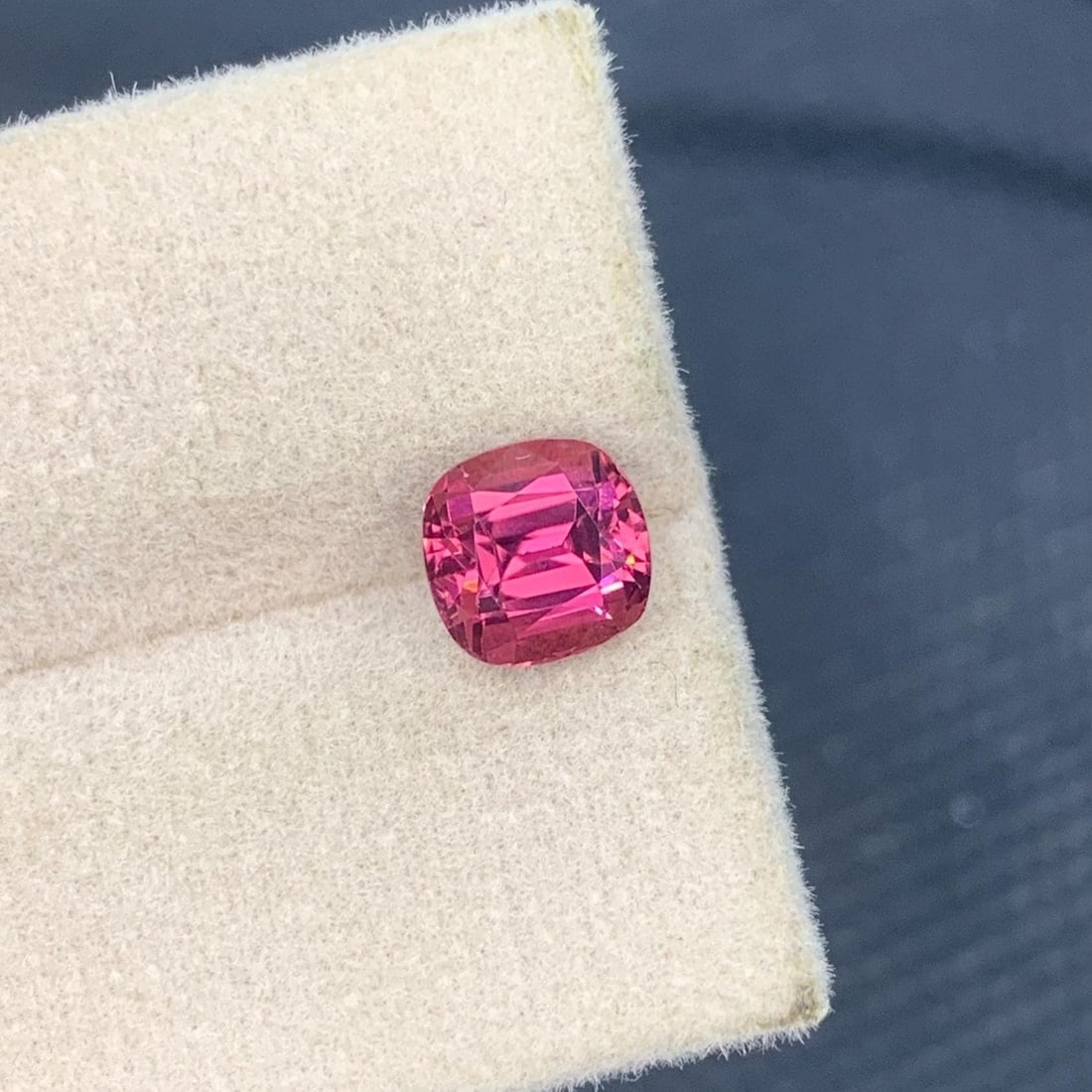 Hot Pink Tourmaline Gemstone Cushion Cut From Afghanistan - 1.85 Carat - 10