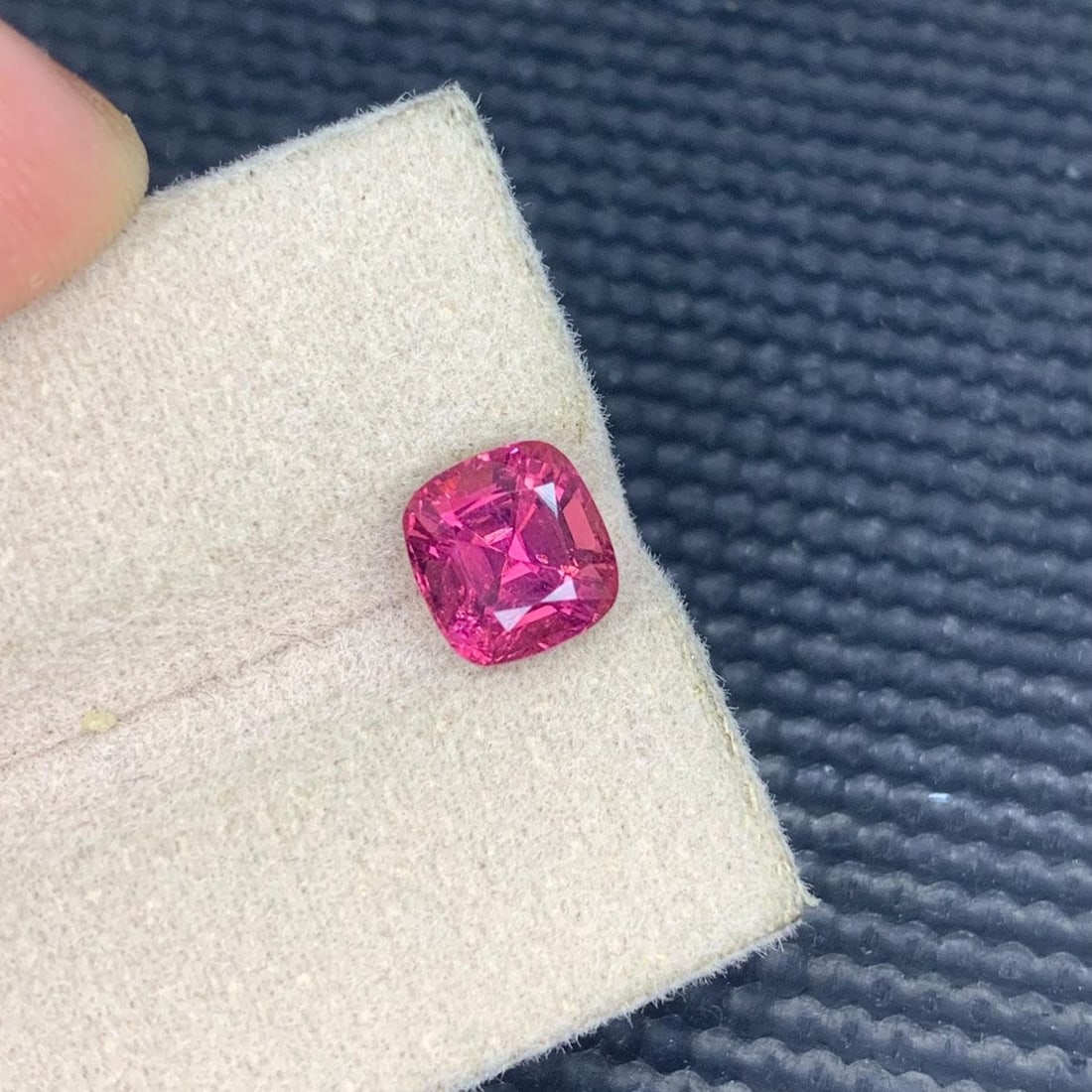 Hot Pink Tourmaline Gemstone – 1.79 Carat Cushion Cut, October Birthstone - 16