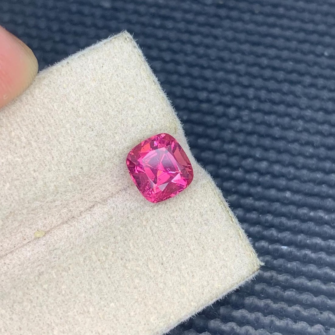 Hot Pink Tourmaline Gemstone – 1.79 Carat Cushion Cut, October Birthstone - 3