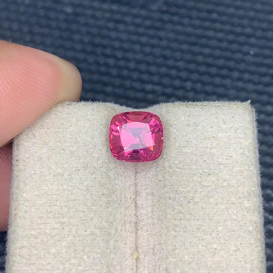 Hot Pink Tourmaline Gemstone – 1.79 Carat Cushion Cut, October Birthstone - 4