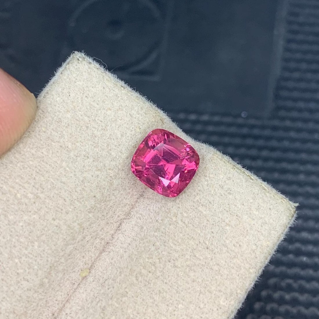 Hot Pink Tourmaline Gemstone – 1.79 Carat Cushion Cut, October Birthstone - 6