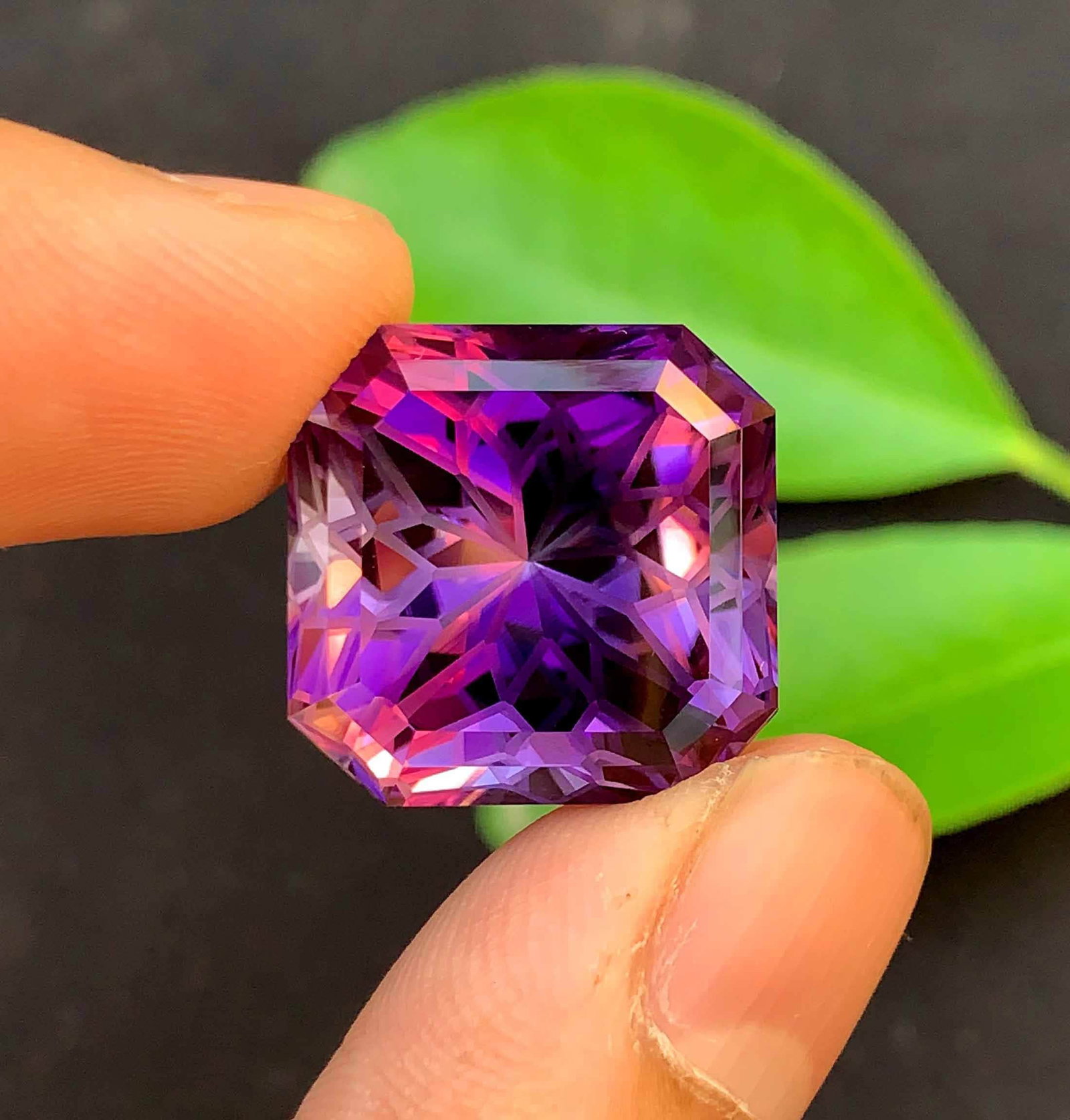 Natural Amethyst Gemstone: Flower Cut February Birthstone (30.20 Carats) - 2