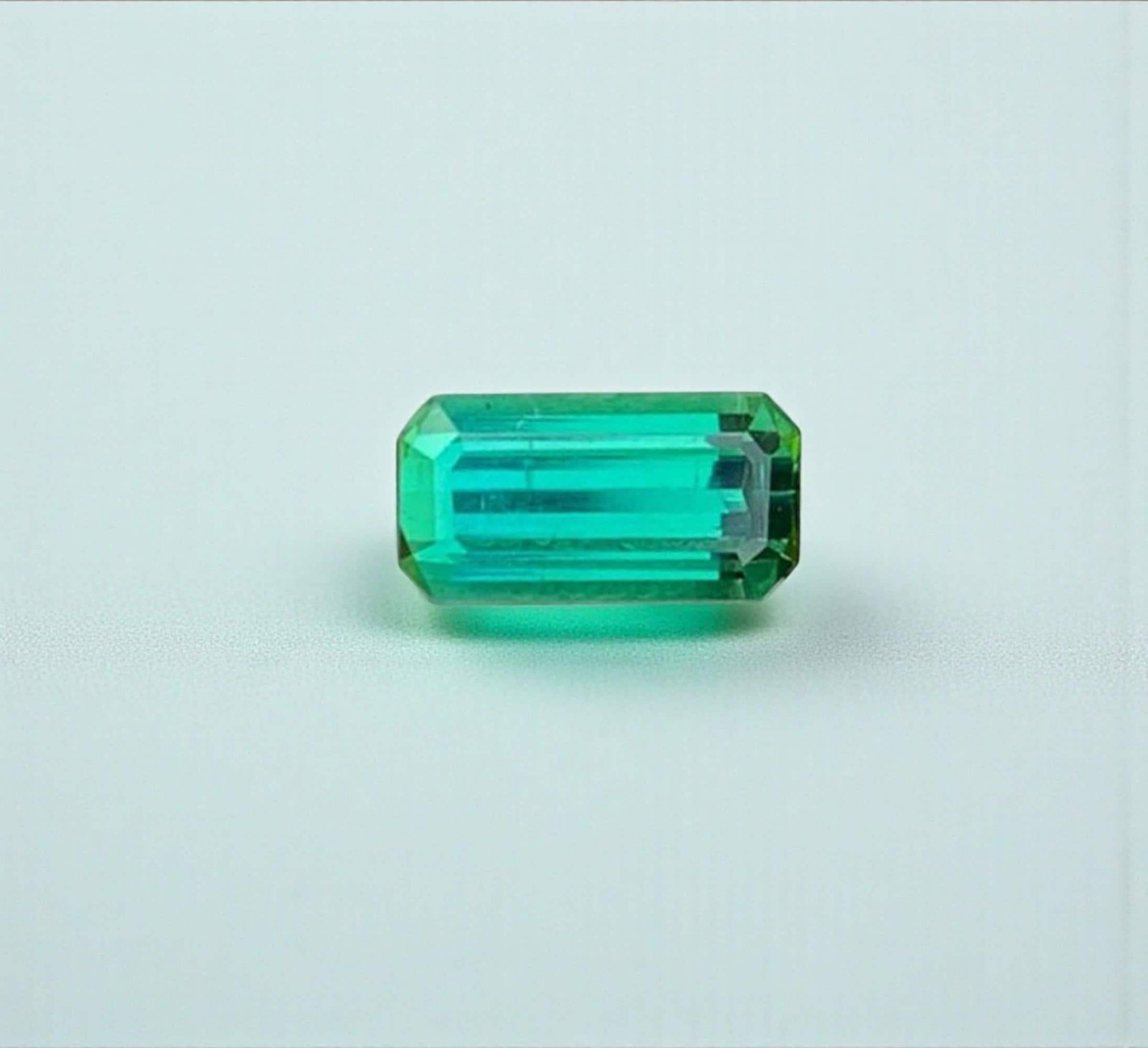 Blue Green Tourmaline Gemstone: Emerald Cut, October Birthstone (1.16 CT) (1 of 9)
