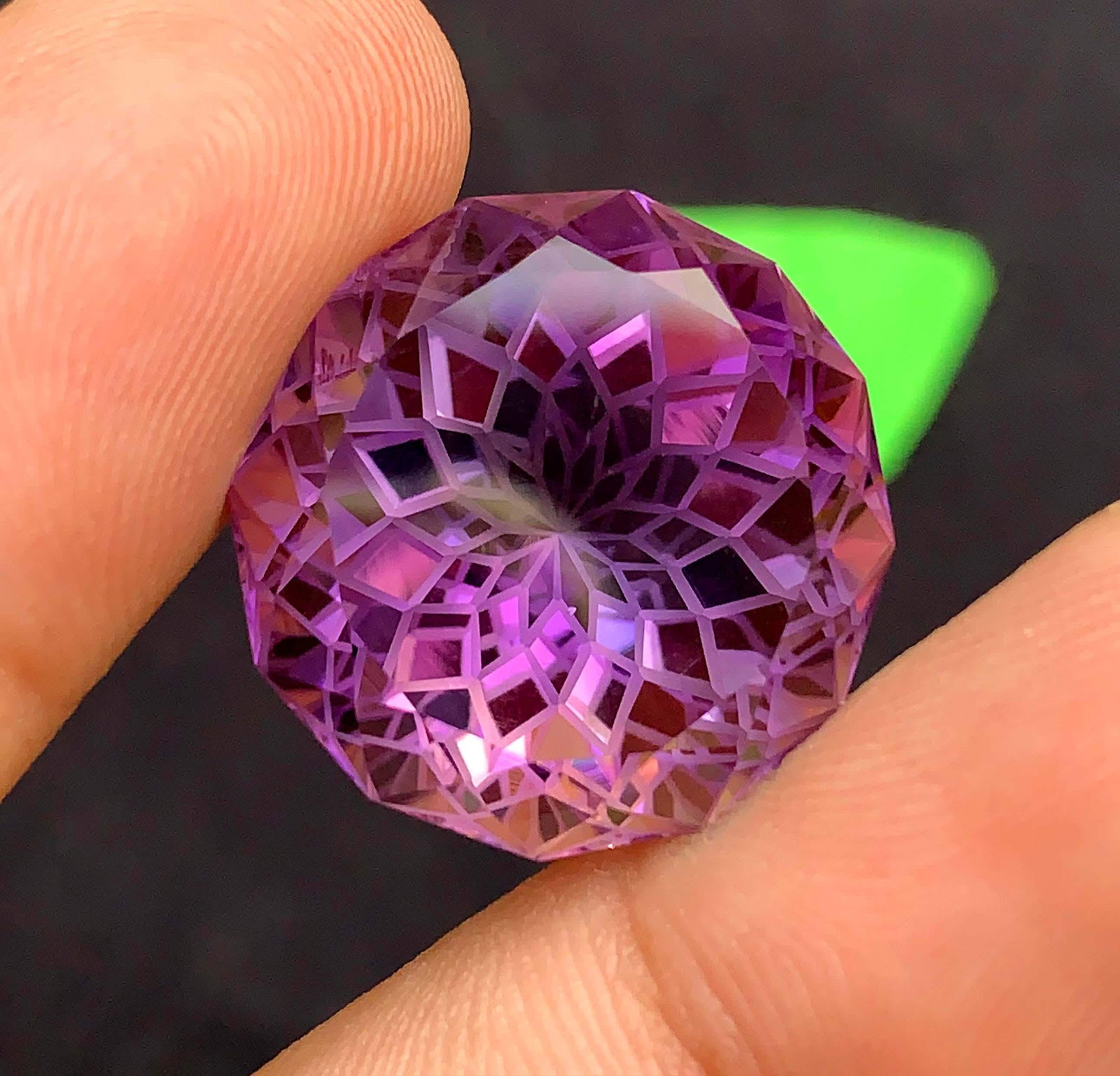 Flower Cut Amethyst Gemstone: 37.74 Carats, February Birthstone - 3