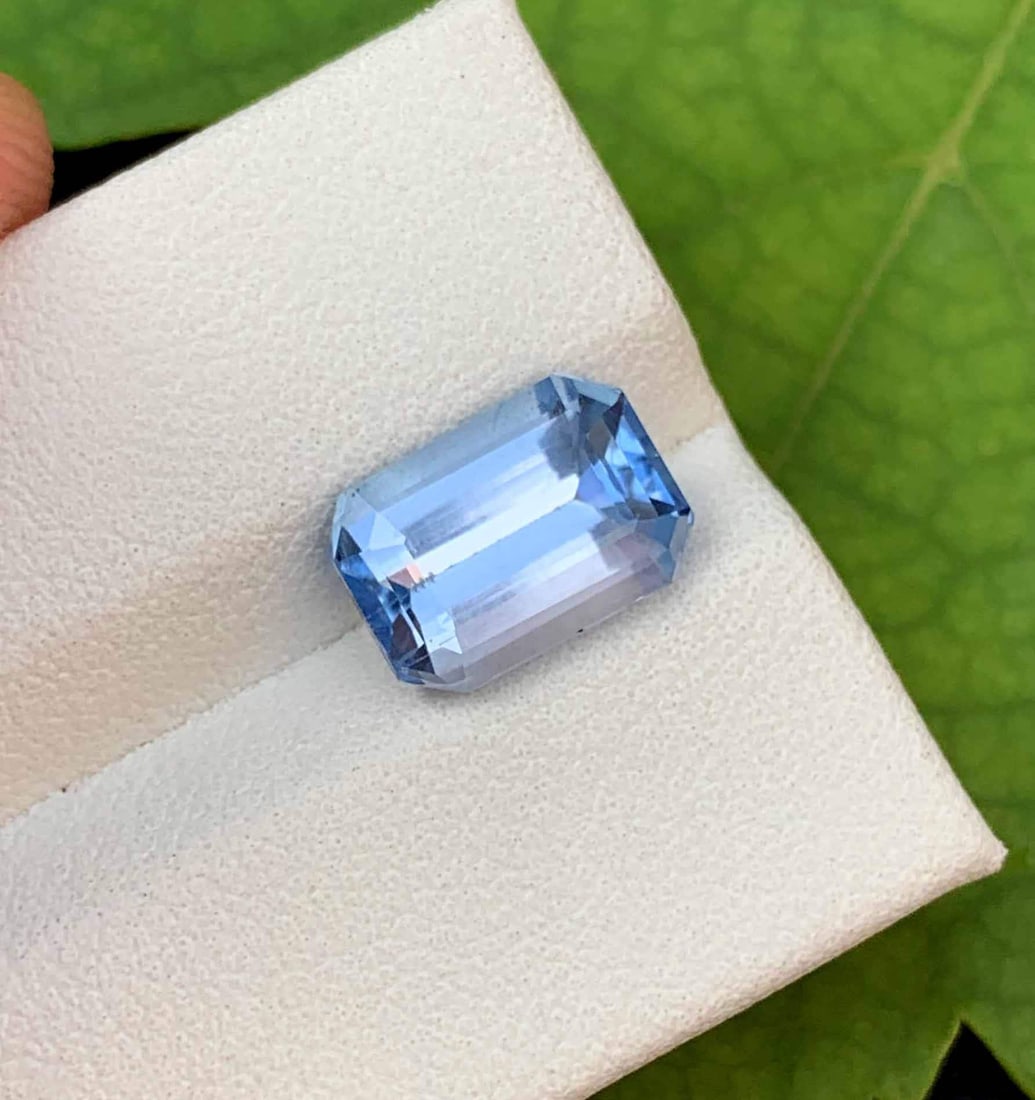 Santa Maria Aquamarine Gemstone: Emerald Cut Beryl, 3.05 Carats - 6