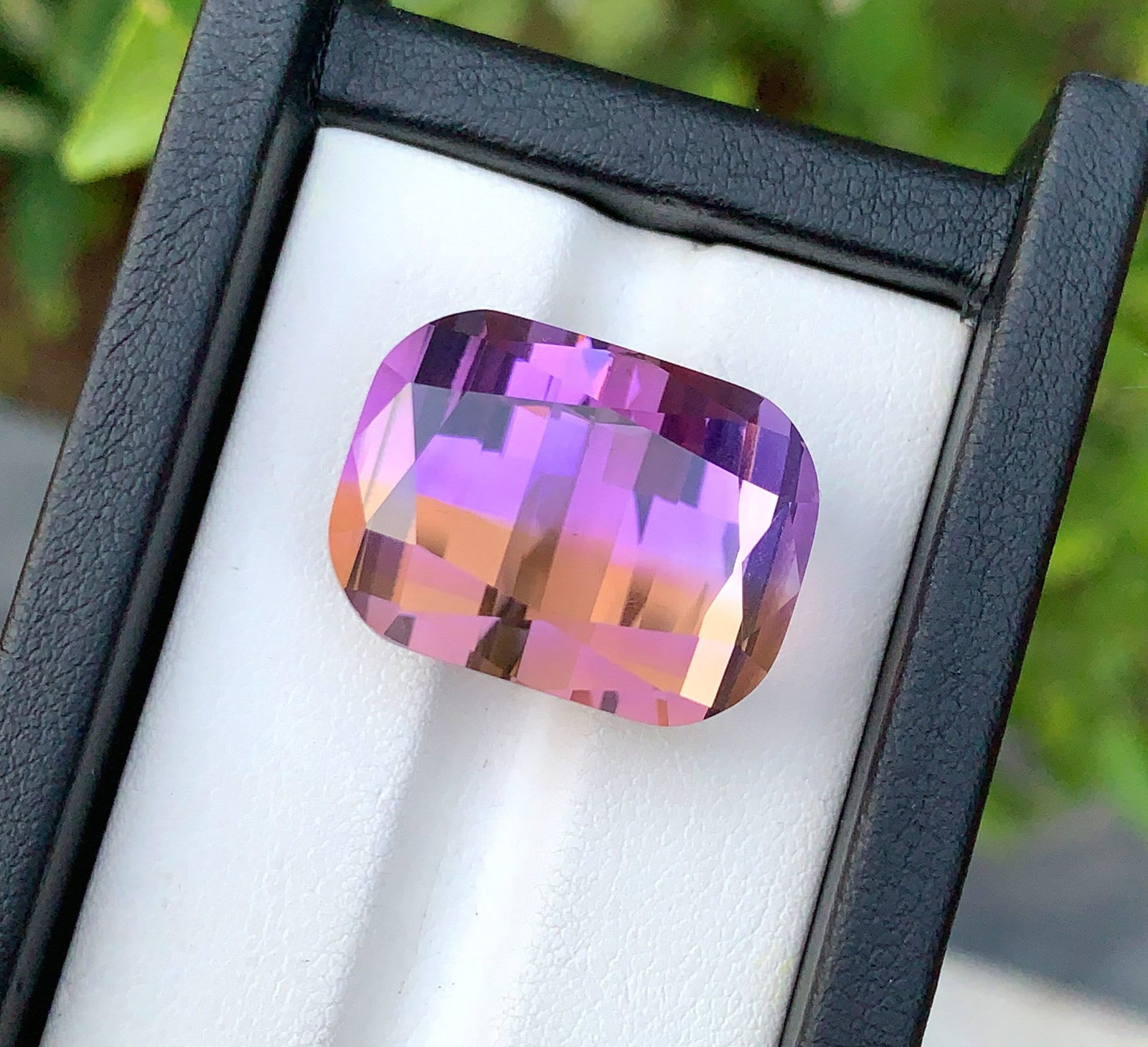 Natural Ametrine Gemstone: 35.00 CT Cushion Cut, February Birthstone - 7