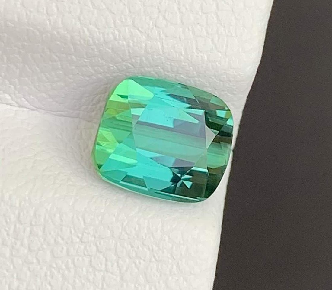 Blue Green Tourmaline Gemstone: Natural October Birthstone, Africa (2.36 CT) (1 of 9)
