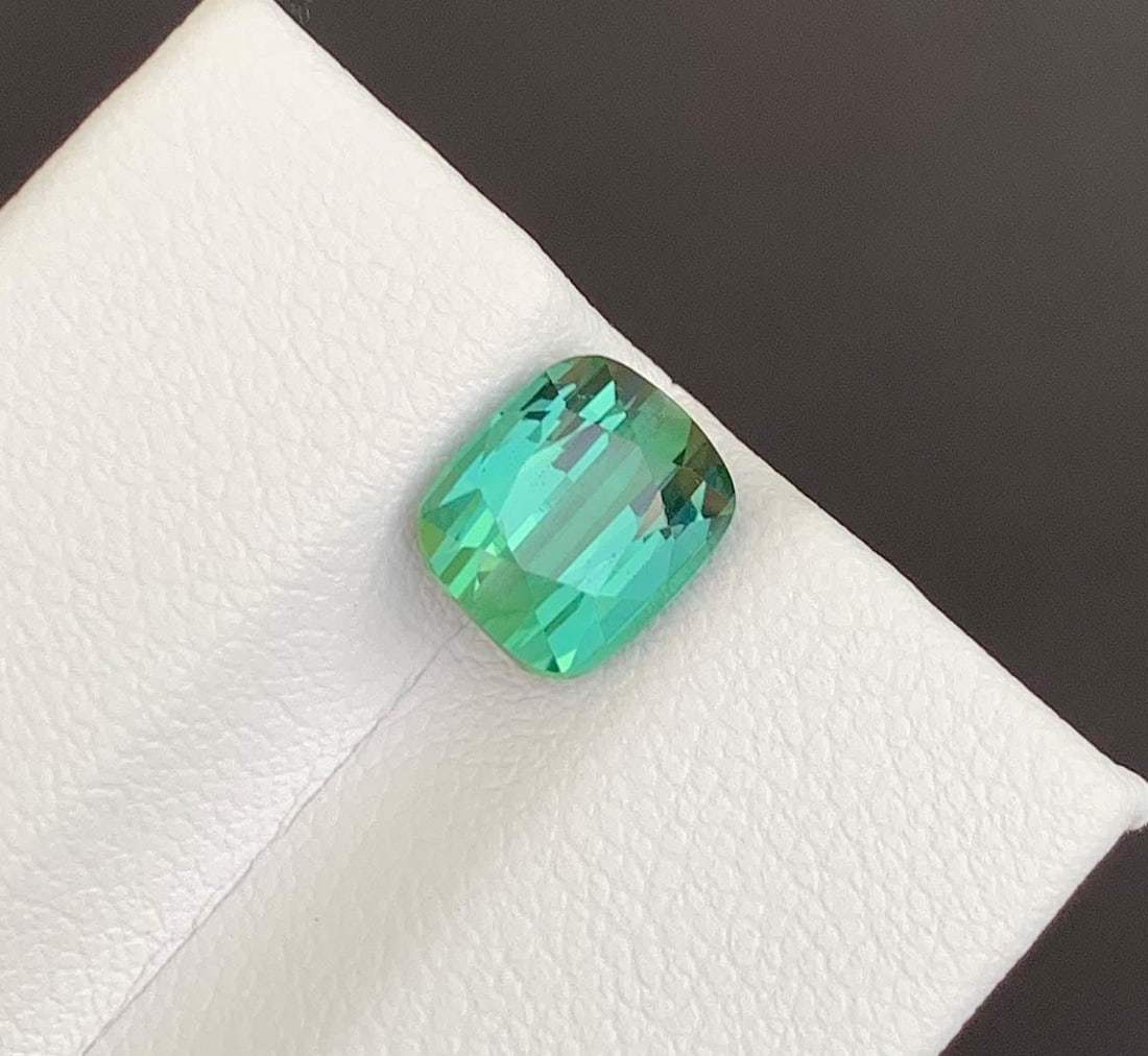Blue Green Tourmaline Gemstone: Natural October Birthstone, Africa (2.36 CT) - 3