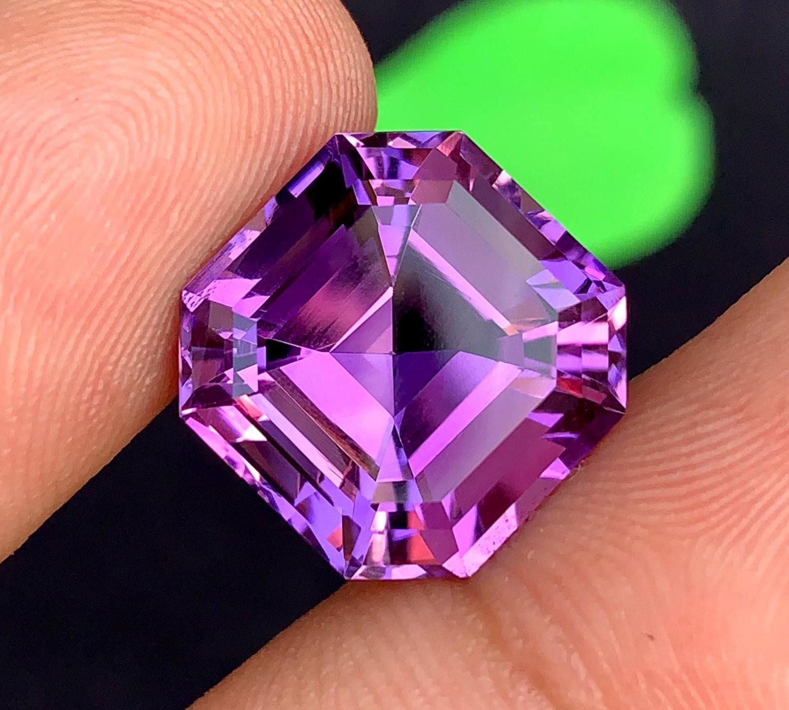 Natural Asscher Cut Amethyst Gemstone: February Birthstone, 16.45 Carats - 4