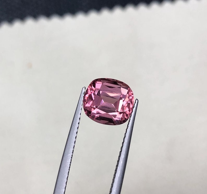Hot Pink Tourmaline Gemstone: Natural Oval Cushion Cut (9x8.3x7.5mm) - 3