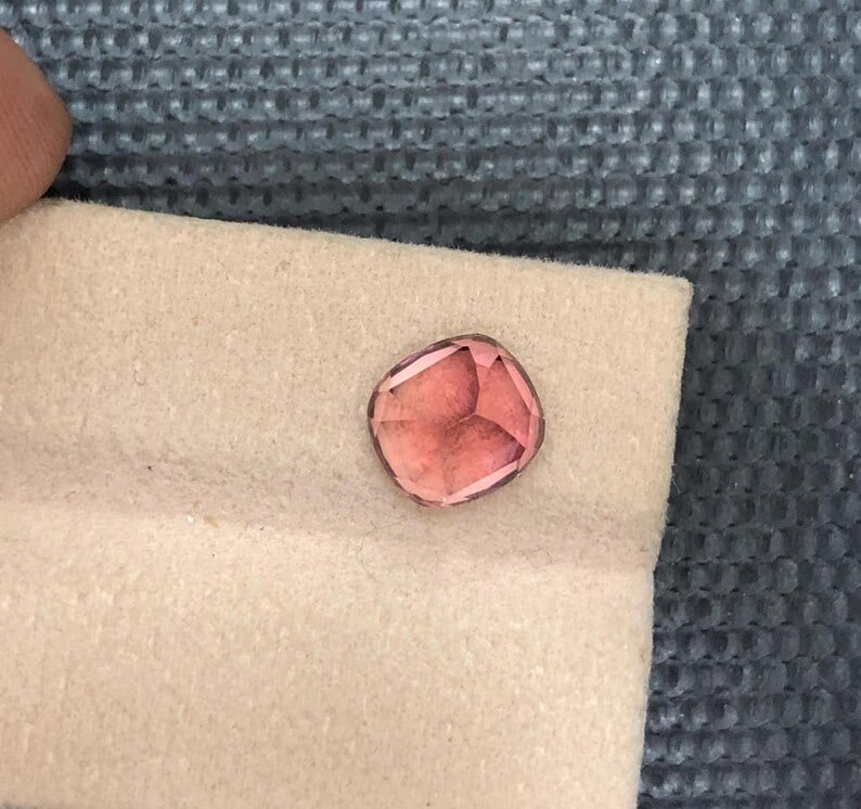 Hot Pink Tourmaline Gemstone: Natural Oval Cushion Cut (9x8.3x7.5mm) - 9