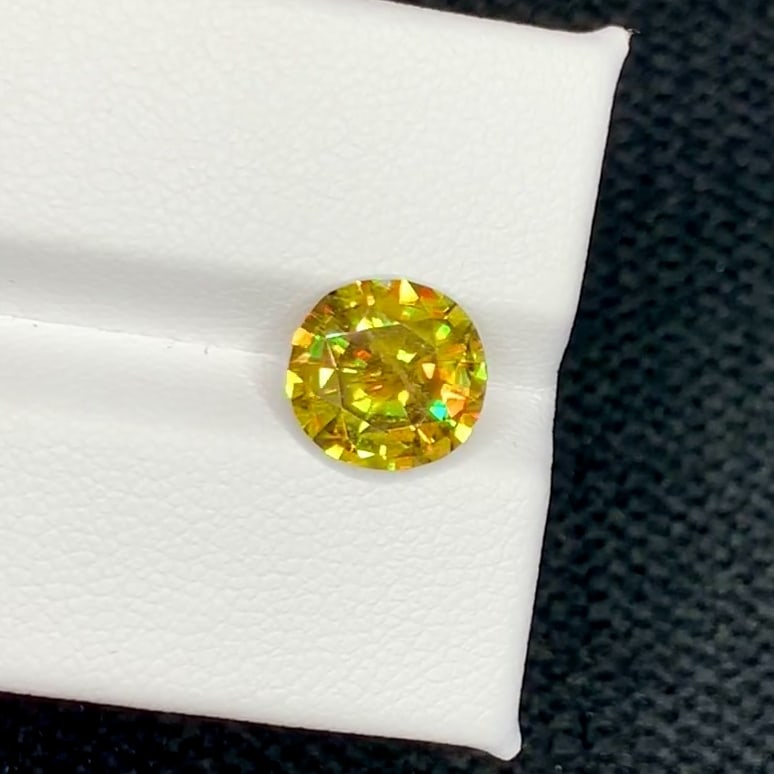 Full Fire Sphene Ring Stone, Natural Sphene Gemstone - 2