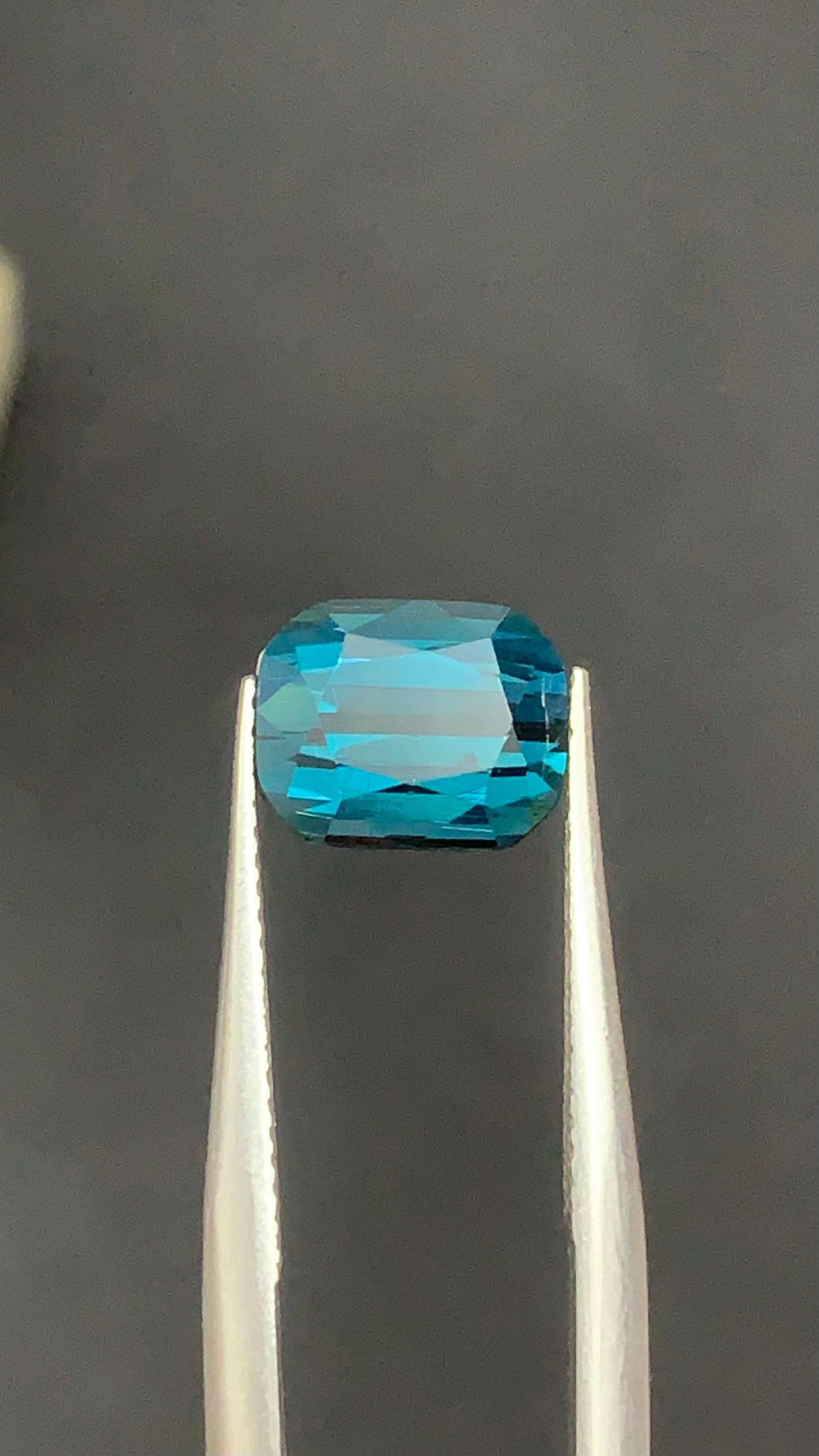 Ring Size Natural Indicolite Blue Cushion Cut Tourmaline Gemstone From Afghanistan - 2.30 Carat - 4
