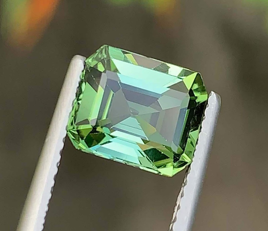 Blue Green Tourmaline Gemstone: Natural October Birthstone, Africa (2.54 CT) (1 of 9)