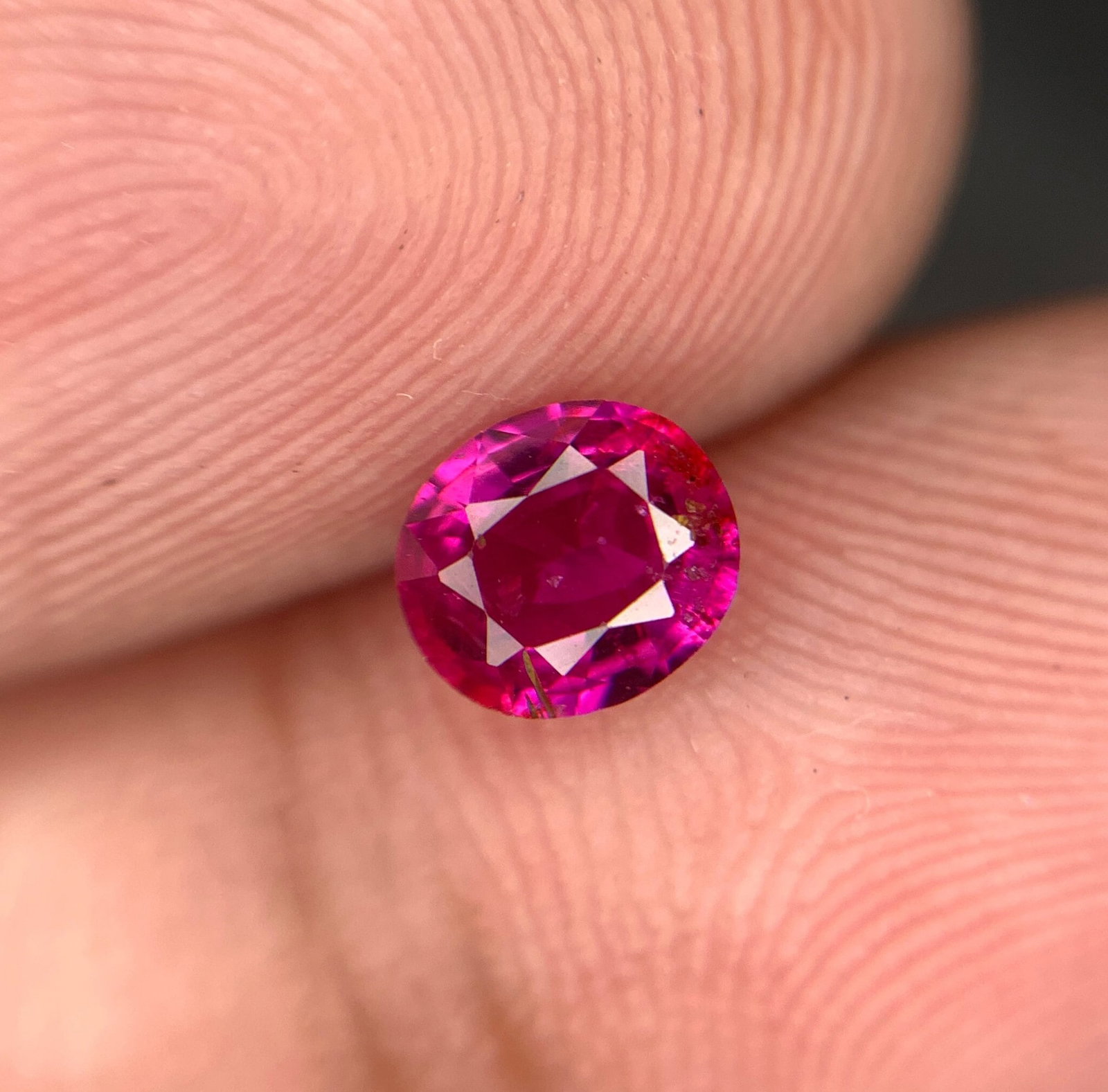 Pinkish Red Ruby Gemstone: 0.75 ct Oval Mozambique Ruby - 13