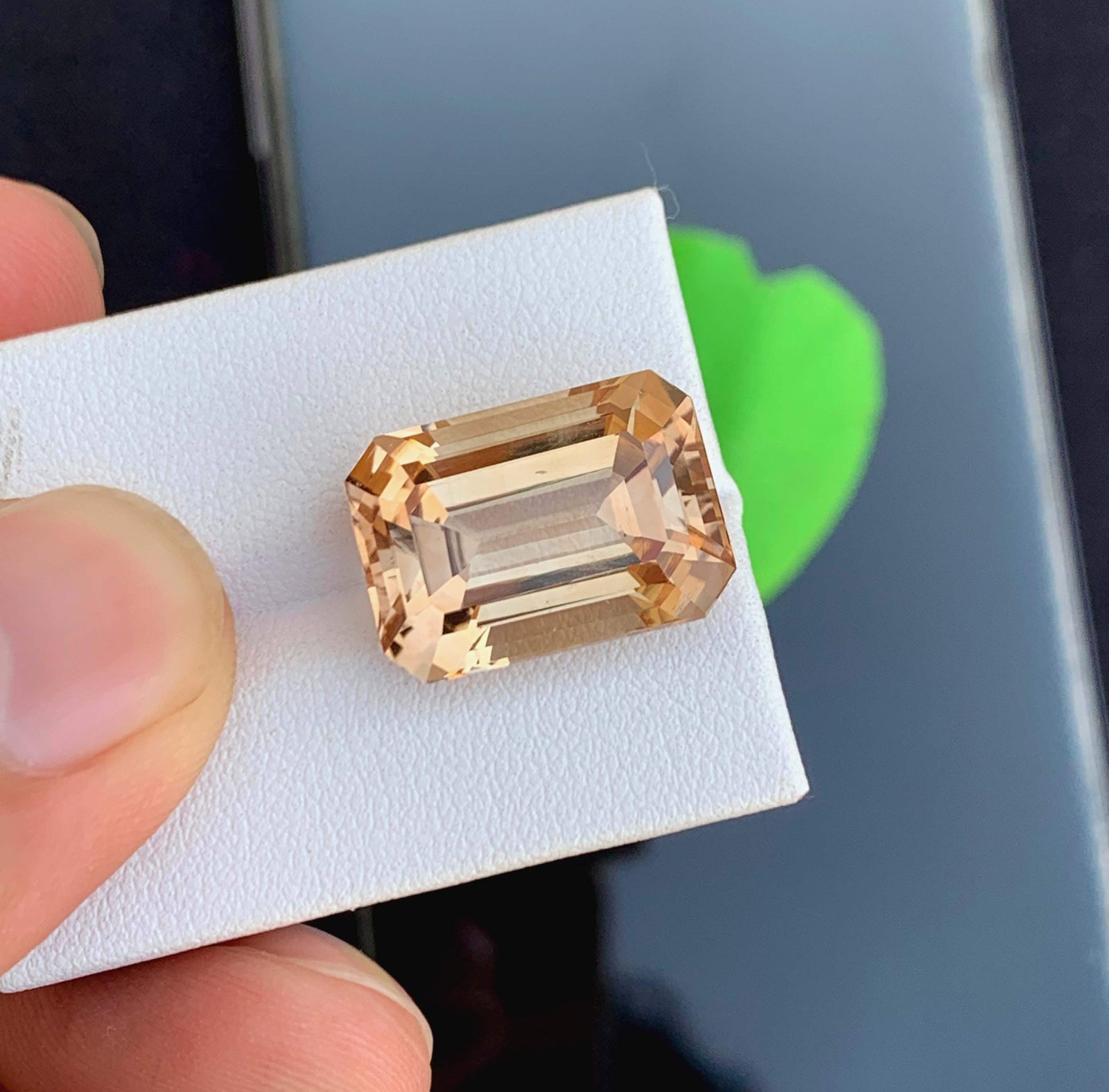 Natural Golden Imperial Topaz Gemstone: Emerald Cut, 20.50 Carats: Title: Natural Golden Imperial Topaz Gemstone: Emerald Cut, 20.50 Carats Description: Gemstone: Topaz Carat weight: 20.50 Natural Imperial Topaz Gemstone, Golden Color Faceted Emerald Cut For