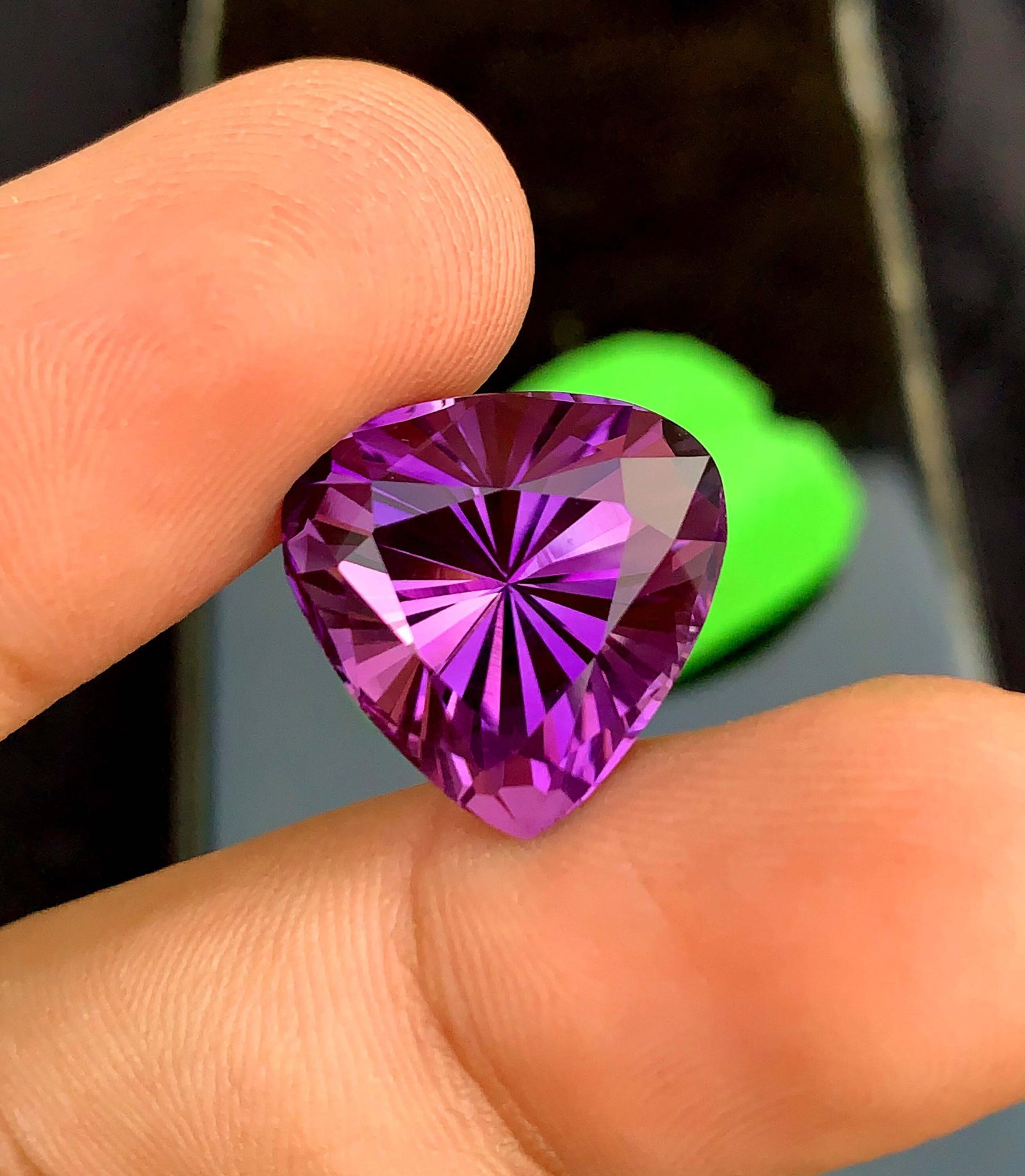 Pinkish Purple Amethyst Gemstone: 18.55 Carat Pear Cut for Jewelry (1 of 9)