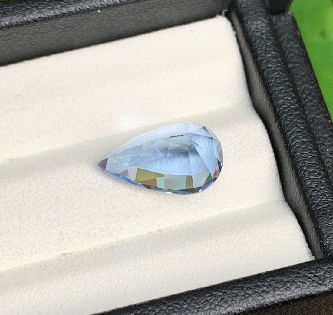 Santa Maria Blue Aquamarine Gemstone: 4.15 Carat Pear Cut - 13
