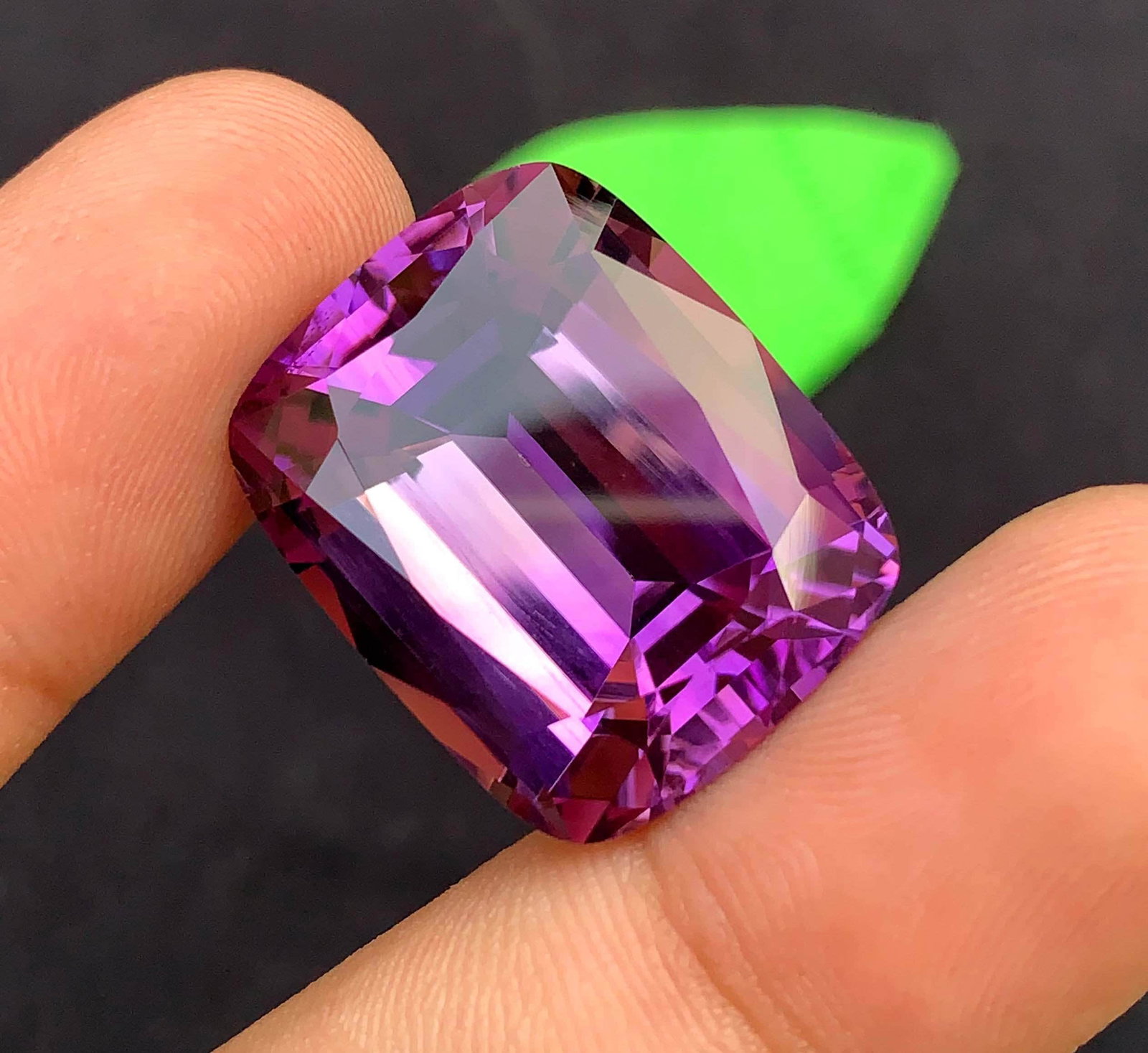 Natural Pinkish Purple Amethyst Gemstone: 47.60 Carat Cushion Cut - 6