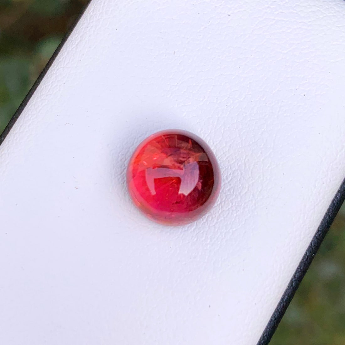 Red Tourmaline Cabochon, Natural Tourmaline Ring Stone - 2