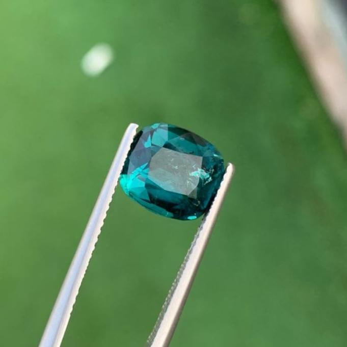 Natural Ink Blue Tourmaline Gemstone For Jewelry - 4.420 Carat - 9
