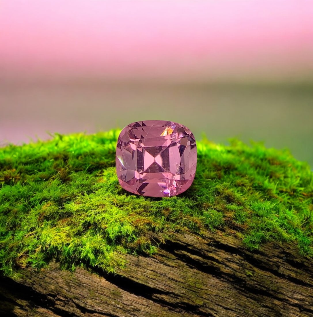 Pink Tourmaline Ring Stone, Natural Tourmaline Gemstone For Jewelry: Title: Pink Tourmaline Ring Stone, Natural Tourmaline Gemstone For Jewelry Description: Dimensions (mm) 8 x 7.4 x 6 mm Weight (cts) 2.25 Cushion Colours Description Pink Tourmaline Ring Stone,