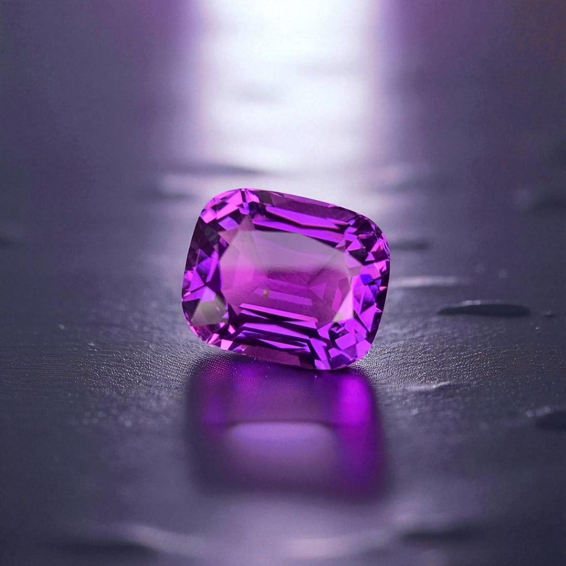 Purple Amethyst Ring Stone, Cushion Amethyst Gemstone For Jewelry Making (1 of 2)
