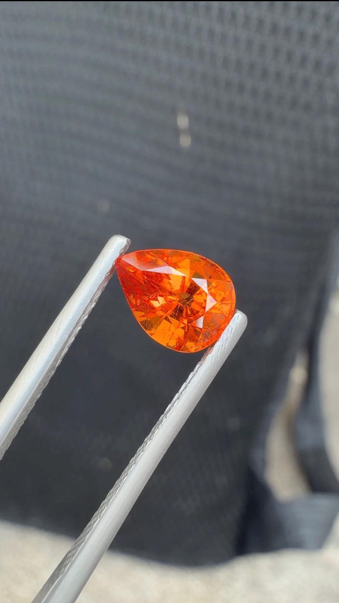 1.79 Carat Pear Cut Spessartine Garnet, Orange Garnet Gemstone - 10
