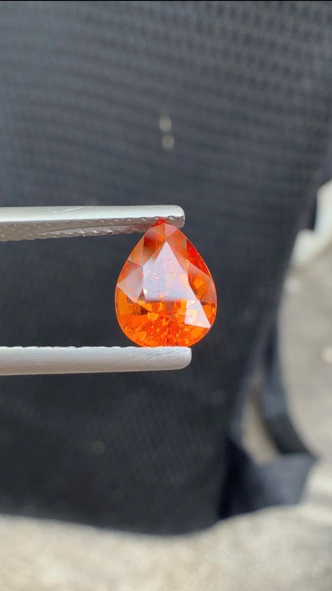 1.79 Carat Pear Cut Spessartine Garnet, Orange Garnet Gemstone - 11