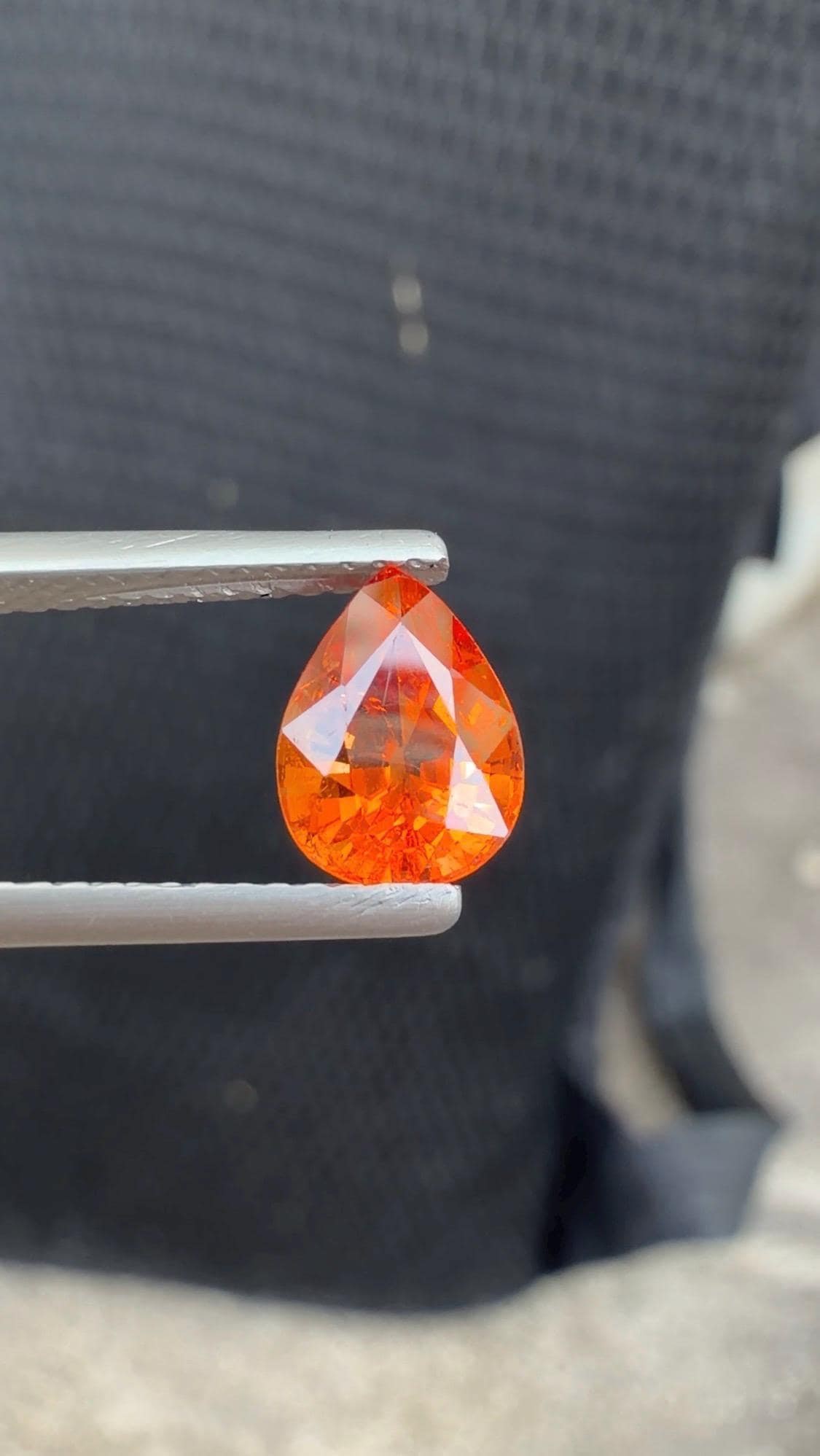 1.79 Carat Pear Cut Spessartine Garnet, Orange Garnet Gemstone - 15