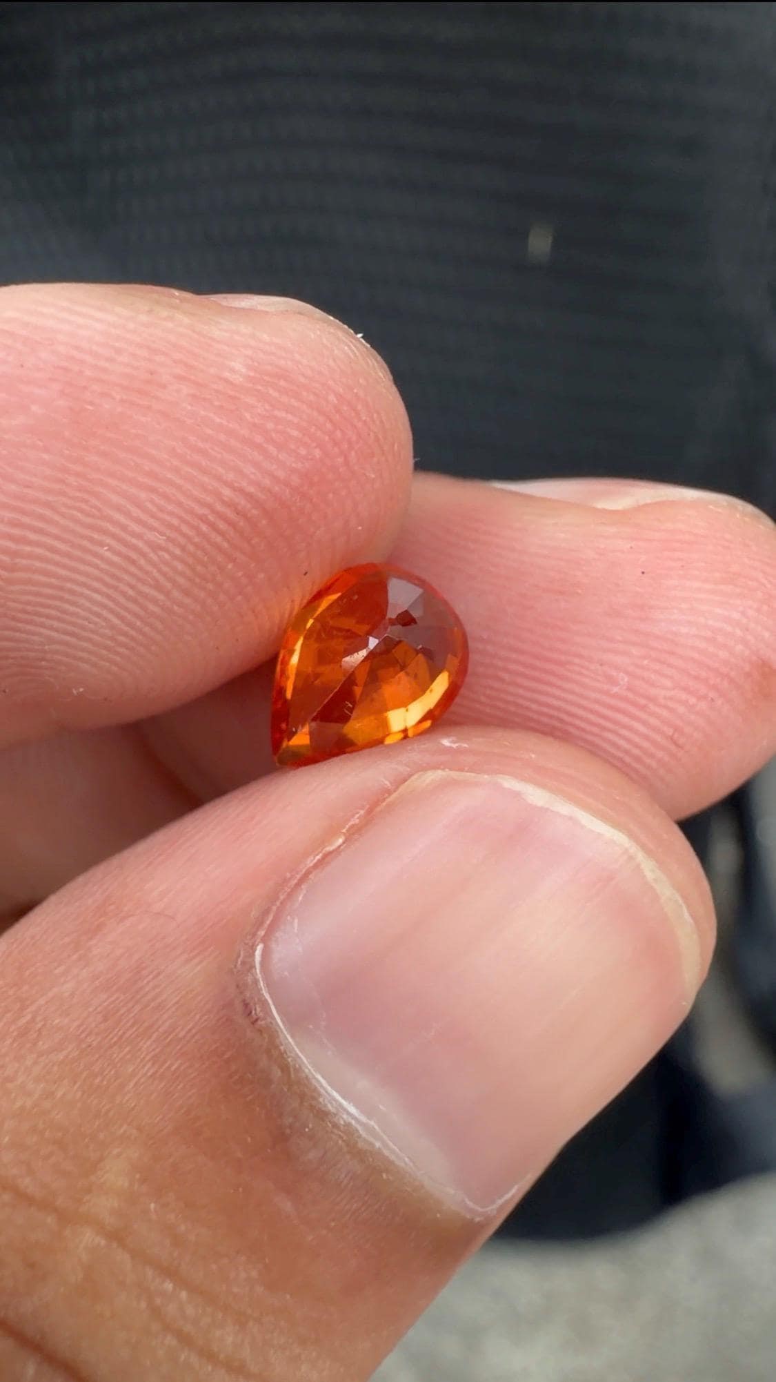 1.79 Carat Pear Cut Spessartine Garnet, Orange Garnet Gemstone - 16