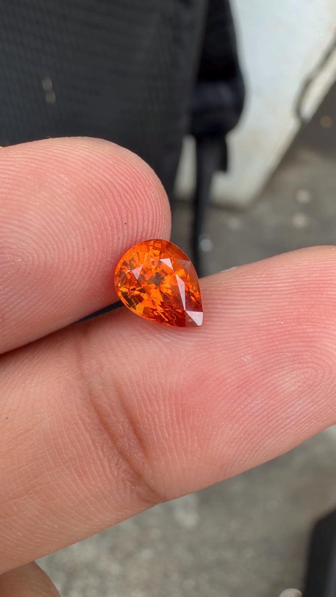 1.79 Carat Pear Cut Spessartine Garnet, Orange Garnet Gemstone (1 of 17)