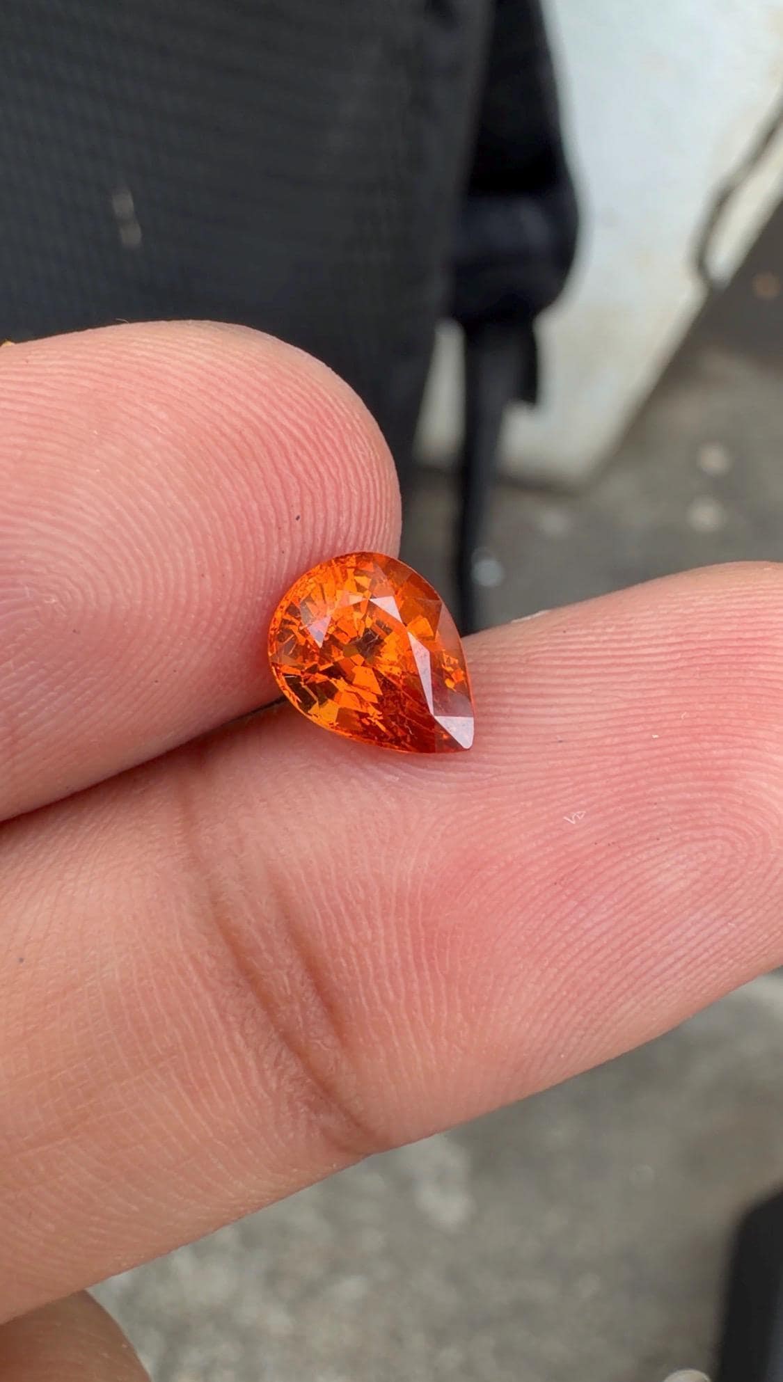 1.79 Carat Pear Cut Spessartine Garnet, Orange Garnet Gemstone - 5