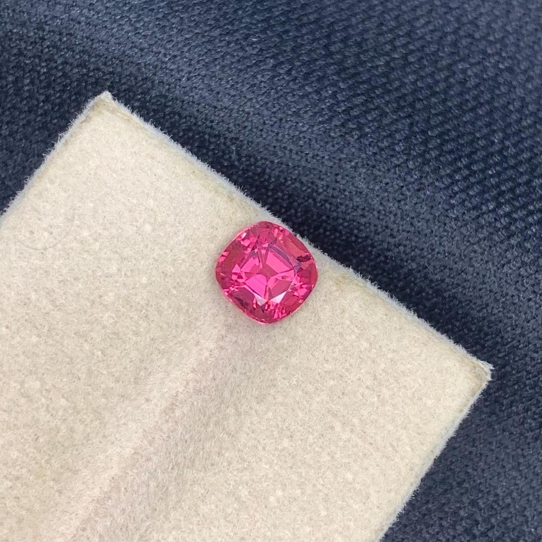 Hot Pink Tourmaline Gemstone: 1.565 Ct Cushion Cut, Afghanistan Origin - 18