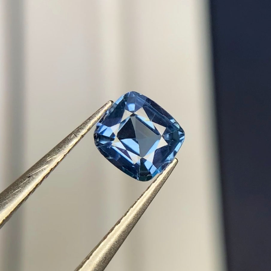 Blue Spinel Ring Stone, Natural Spinel Gemstone For Ring Making: Title: Blue Spinel Ring Stone, Natural Spinel Gemstone For Ring Making Description: Dimensions (mm) 6 x 5.5 x 3 mm Weight (cts) 0.85 Cushion Colours Description Blue Spinel Ring Stone, Natural Spinel